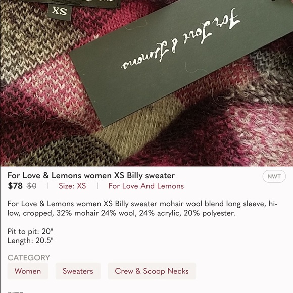 RARE FOR LOVE AND LEMONS RARE BILLY SWEATER IN PURPLE - Picture 8 of 8